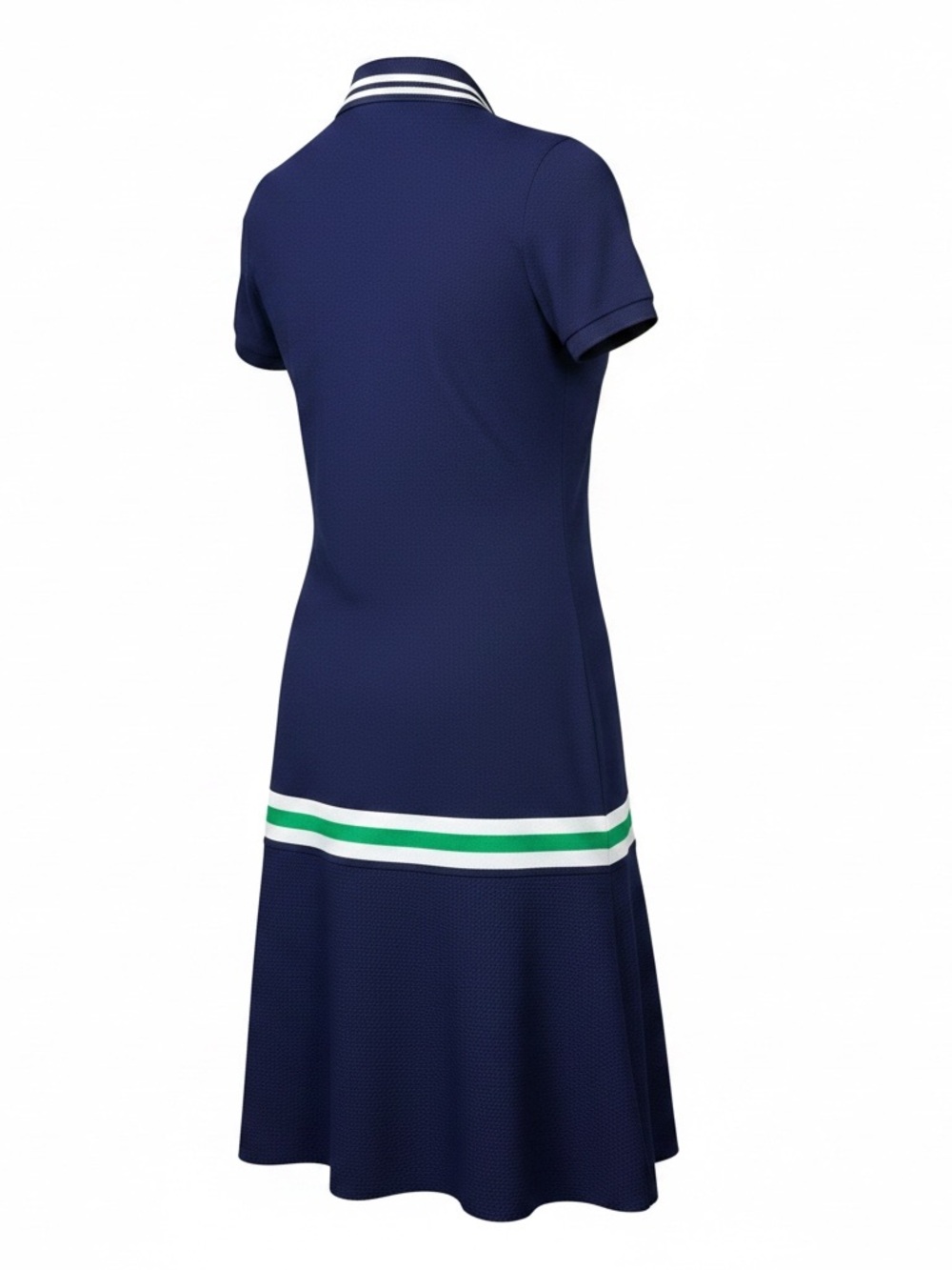 Ralph Lauren Navy Polo Dress with Green and White Stripe - Picture 7 of 16